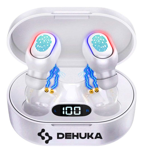 Auriculares Inalámbricos Bluetooth In-ear Led Dehuka