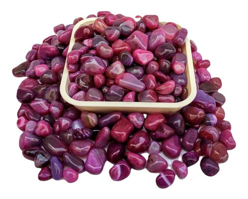 Cuarzo Ágata Rosa Pulido  1 Kg Energía Natural