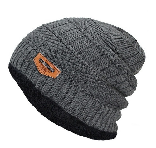 Touca Gorro Térmica Forrada Para Frio Intenso Bone Cinza