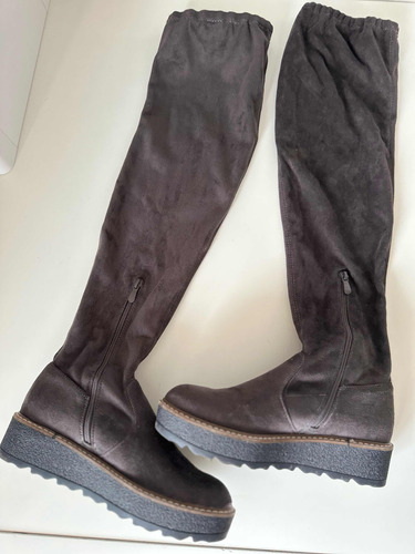 Botas Bucaneras Gris Gamuza Janessa