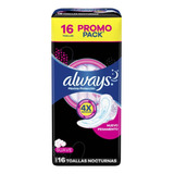 Toallas Femeninas Always Noche Suave Maxima Protección 16und