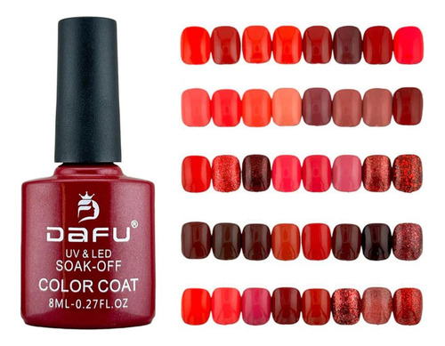 Esmalte Em Gel Dafu Kit 4un Coleção Vermelhos 8ml Original