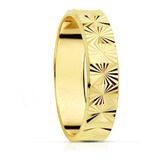 Alianza Anillo Oro 18 K Facetada 5 Grs Casamiento Compromiso