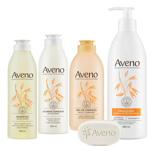 Aveno Kit Cuidado Facial Y Corporal 5 Productos