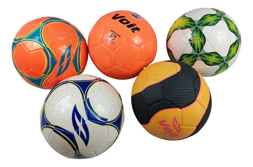 Pack 5 Balones De Futbol Soccer Voit No.5 