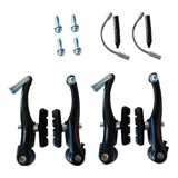 Kit Freno V-brake Aluminio  Negro Para Bicicleta