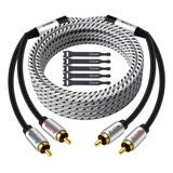 Cable Rca Elecan Premium De 4 Pies (sonido De Alta Fidelidad