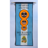 Antiguo Banderin Antartida Argentina Base Esperanza 