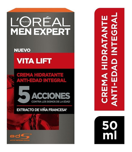 Crema Vitalift Anti Edad 5 Acciones Men Expert  50ml