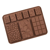 Molde De Silicona B9 Para Barra De Chocolate Color Marrón Pastelería Cl