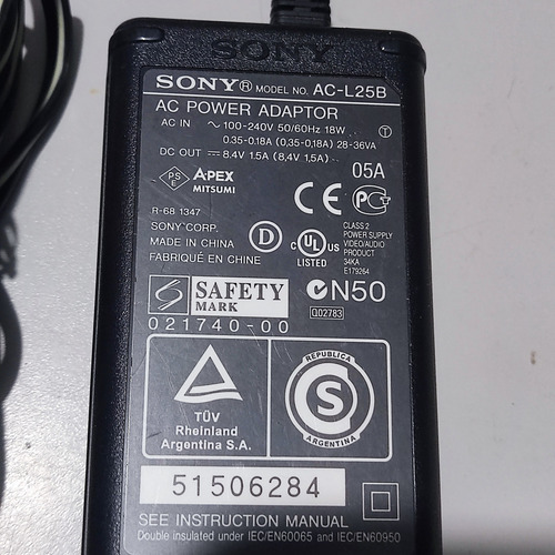 Cargador Sony Original Ac- L25b / L200b L25a L25b L200c L25