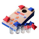 Cornhole Toss-juego De Beber Para Fiesta Interior De Madera