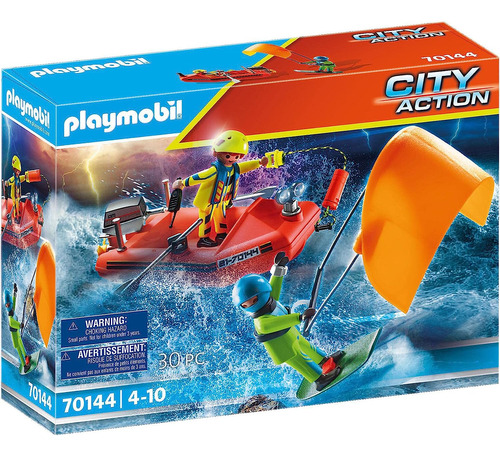 Playmobil Kitesurfer Rescue Con Lancha Rápida