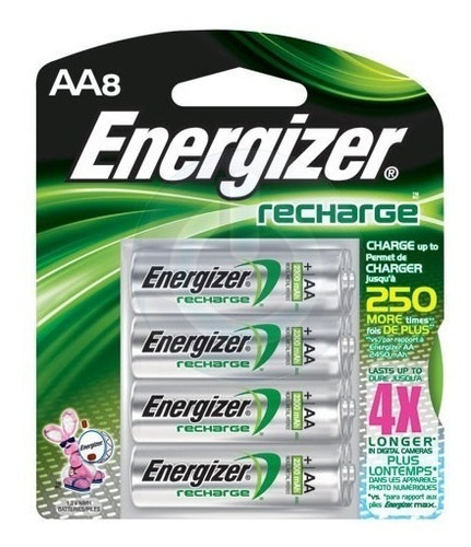 Energizer Nh15bp-8  Paquete De 8  Baterias Aa Recargables