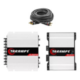 Kit Taramps Modulo Ts400x4 2 Ohms Hd3000.1 2 Ohms + Cabo Rca