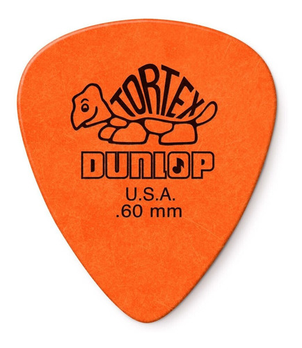 12 Plumillas Dunlop Tortex Standard .60 Naranja 418b.60