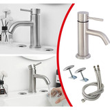 Llave Mezcladora Corta Acero Inoxidable Cubre Taladro/lavabo