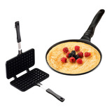 Pack Sarten Para Panqueques Y Sarten Para Waffles