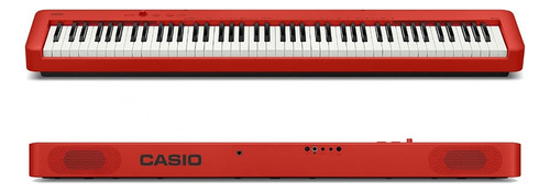 Piano Digital Casio Cdp-s160 Rd Vermelho Com Fonte E Pedal