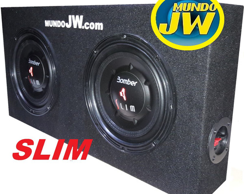 Combo Subwoofer Bomber 8 Slim Doble + Cajon Chato Mundojw