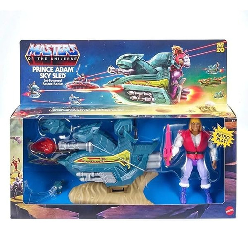 He-man Motu Set Principe Adam & Sky Sled Mattel