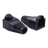 Capuchon Bota Negra Rj45 Bolsa 100 Unidades