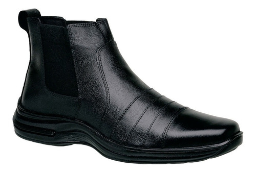 Botina Bota Country Masculina Chelsea Boot Toda Em Couro 