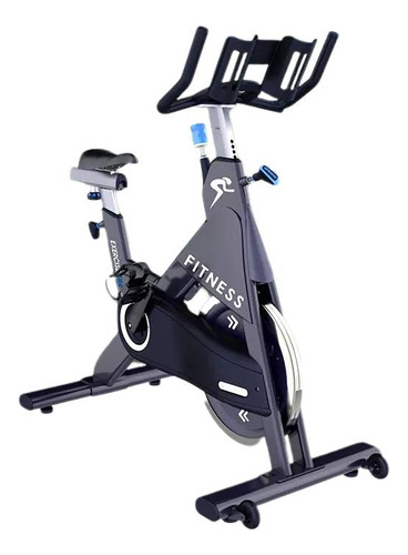 Bicicleta Spinning Indoor Fitness Rueda 18 Kg Peso Max 140kg Color Negro