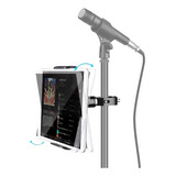 Soporte Para Tablet Para Microfono Giratorio 360 De Pedestal