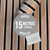 Papel De Parede Adesivo Ripas De Madeira Freijó 15 Metros