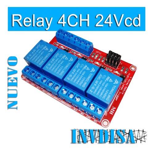 Modulo De 4 Canales Relevadores 24v Arduino Pic