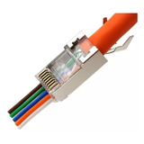 Conector Rj45 Cat8, Cat7, Cat6a Blindado Lote 10 Piezas