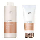 Kit Wella Fusion Shampoo 1l + Condicionador 200ml