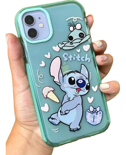 Case Fosfo Stitch + Mica Para Samsung Galaxy A14 