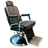 Cadeira De Barbeiro D.h.oster Steel Diamond Cromo Black