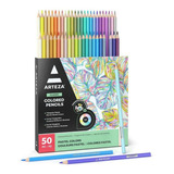 Set 50 Lápices Colores Junior Pasteles Dibujo Arteza Classic
