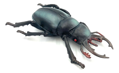 Brinquedo Besouro Chifre Lucanus Cervus 18cm Realista Grande