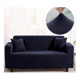 Cubre Sillon Sofa Negro Adaptable Funda 3 Cuerpo Elasticada 