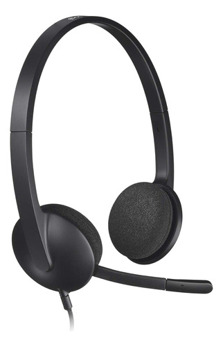 Auriculares Usb H340 De Logitech, Estéreo, Para Windows/mac,