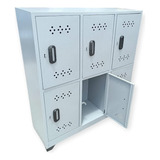 Locker Metálico De 6 Puestos Mueble Organizador Nuevo 