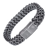 Pulsera Acero Inoxidable Hombre Manilla Brazalete Magnetica