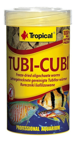 Ração Tropical Tubi Cubi 10g - 100ml Tubifex Liofilizado