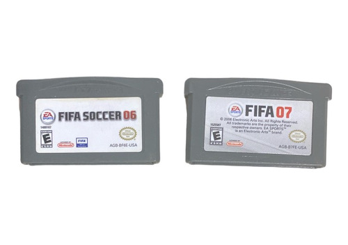 Fita Game Boy Advance  Fifa 07 + Fifa Soccer 06 - Usado