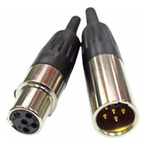 Conector Mini Xlr 5 Pines Macho Y Hembra