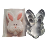 *kit 3 Cortadores Galleta Cara Conejo Pascua Fondant Royal