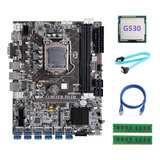 Placa Base B75 Eth Mining De 12 Pcie A Usb Lga1155 Con G530