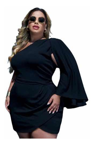 Vestido Plus Size Manga Godê Envio Imediato 