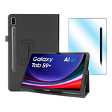 Case Flip  + Película Para Galaxy Tab S9 Fe+ / Tela 12.4