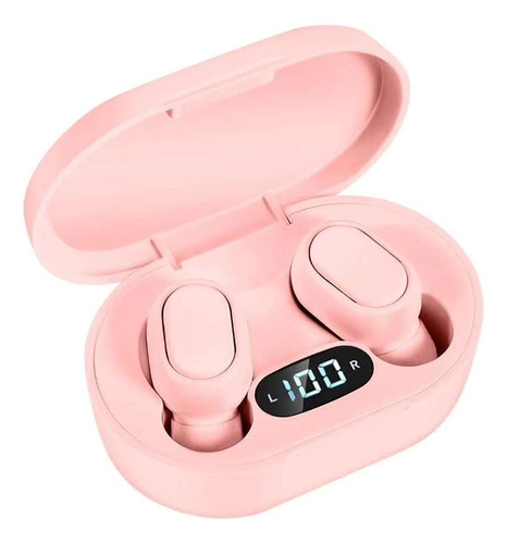 Auricular Bluetooth Inalambrico E7s Rosa. Inear Para Celular