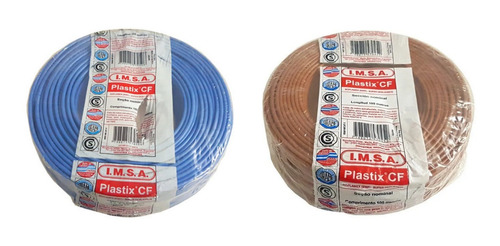 Cable Imsa Unipolar 4mm Pack X 2 Rollos Marrón + Celeste